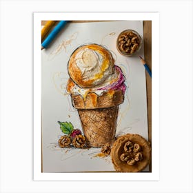 Ice Cream Cone 57 Art Print