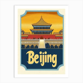 Aihrgdesign A Vintage Travel Poster Of Beijing 1 Art Print