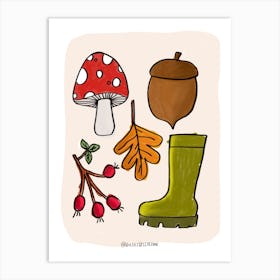 Autumn Illustration Art Print