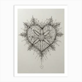 Heart Of Snow 1 Art Print