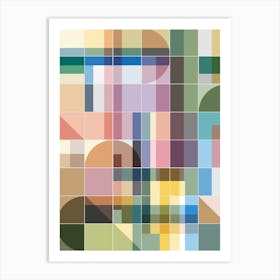 Geometric Colorful Tiles Art Print