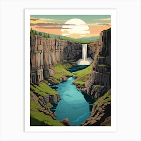 Palouse Falls State Park Retro Park 15 Art Print