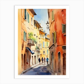 Rimini, Italy Watercolour Streets 4 Art Print