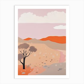 Simpson Desert   Australia, Contemporary Abstract Illustration 2 Art Print
