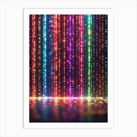 Abstract Background With Colorful Lights Art Print