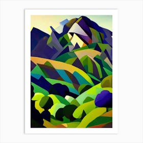 Pyrénées National Park France Cubo Futuristic Art Print