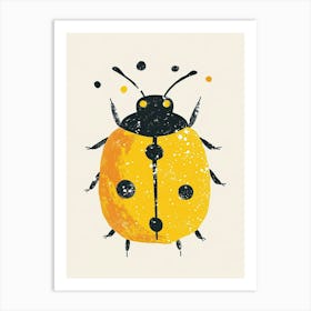 Yellow Ladybug 1 Art Print