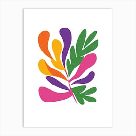 Colorful Leaf Art Print