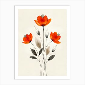 Red Flowers Art Print