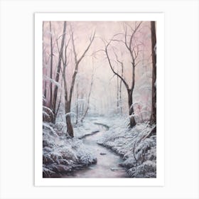 Dreamy Winter Painting Muir Woods National Park United States 3 Art Print