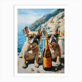 Frenchies Drink 7 Art Print