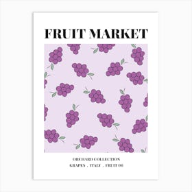 Fruit Market Grapes Art Print