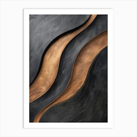 Abstract Wavy Lines 7 Art Print