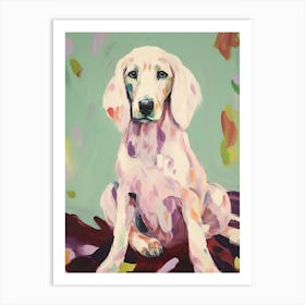 A Afghan Hound Dog Painting, Impressionist 3 Art Print