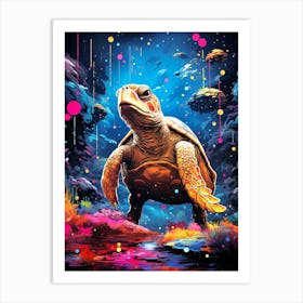 Turtle In Space 2 Art Print