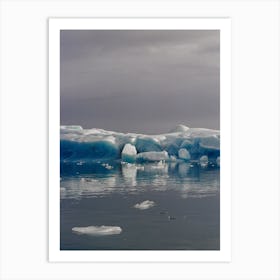 Blue Glacier Lake Of Iceland Art Print