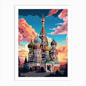 Saint Basil's Cathedral on the Moscow Skyline Art Print