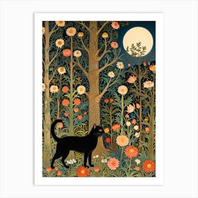 William Morris Cat In The Forest 8 Art Print