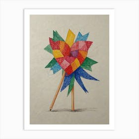 Heart Shaped Pencil Art Print