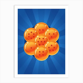 Dragon Ball Z Balls Art Print