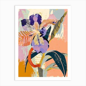 Colourful Flower Illustration Wild Pansy 2 Art Print