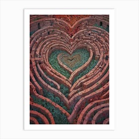 Heart Labyrinth Art Print