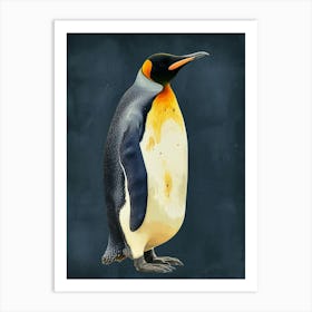 King Penguin Livingston Island Colour Block Painting 1 Art Print