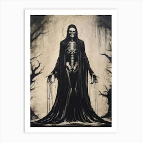 Dance With Death Skeleton Painting (81) Art Print