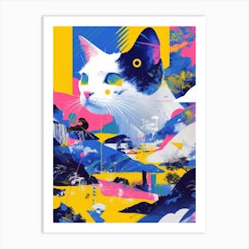 Cat In The Sky 3 Art Print