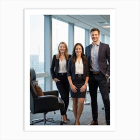 Corporate Portrait Photography Session Capturing A Confident Modern Ceo And Team Smiling Engaged (4) Art Print