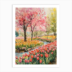 Tulips In Bloom 2 Art Print