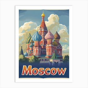 Aihrgdesign A Vintage Travel Poster Of Moscow 1 Art Print