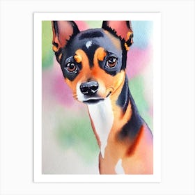 Miniature Pinscher 5 Watercolour Dog Art Print