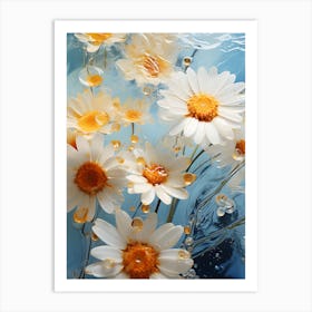 Daisies In Water 2 Art Print