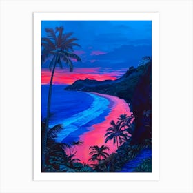Sunset At The Beach 43 Art Print