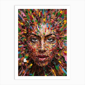 Abstract Portrait Of A Woman 4 Art Print