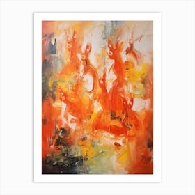 Squirrel Abstract Expressionism 3 Art Print