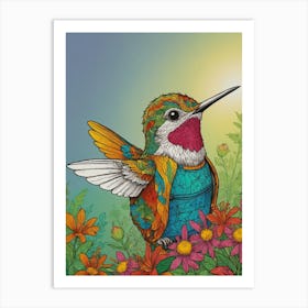 Hummingbird Canvas Print 1 Art Print