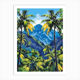 Tropical Landscape With Palm Trees 4 Art Print