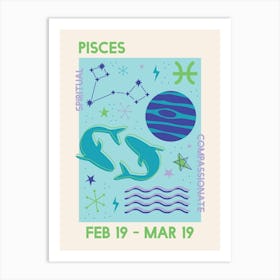 Pisces Zodiac Art Print