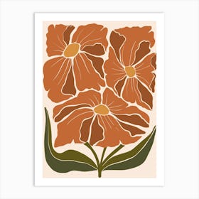 Orange Flowers 1 Art Print