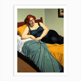 Woman In Bed 1 Art Print