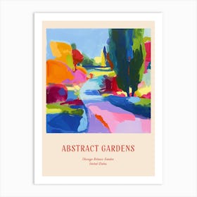 Colourful Gardens Chicago Botanic Garden Usa 1 Red Poster Art Print