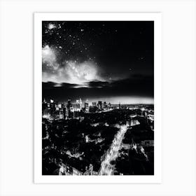 Black And White Cityscape 15 Art Print