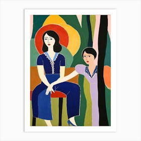 Two Women Art Print