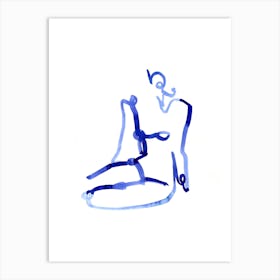Blue Woman 10 Art Print