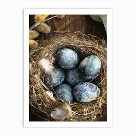 Easter Eggs In A Nest 18 Art Print