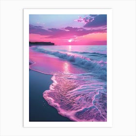 Sunset At The Beach 10 Art Print