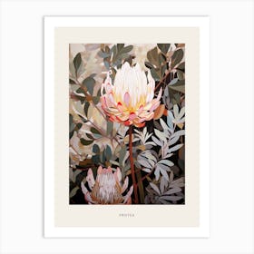 Flower Illustration Protea 5 Poster Art Print