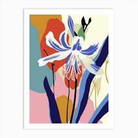 Colourful Flower Illustration Agapanthus 2 Art Print